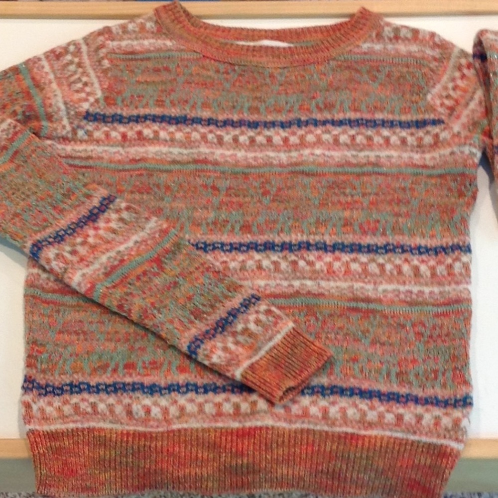 Anthropologie orange sweater